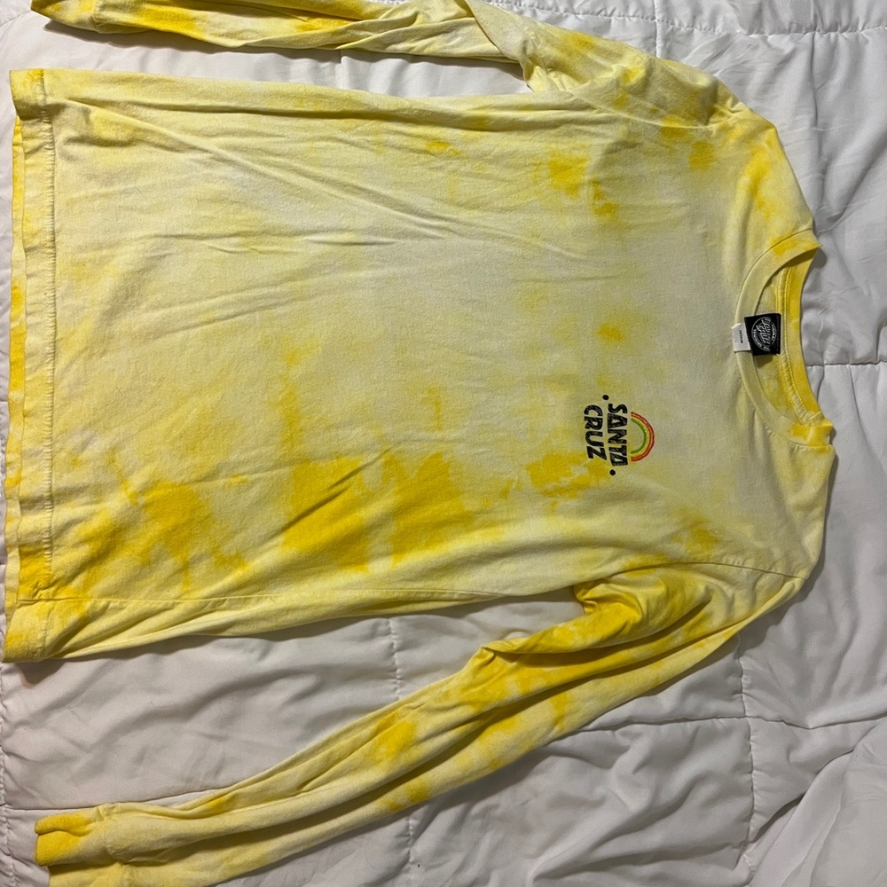 Santa Cruz Yellow Tie-Dye Long Sleeve Shirt